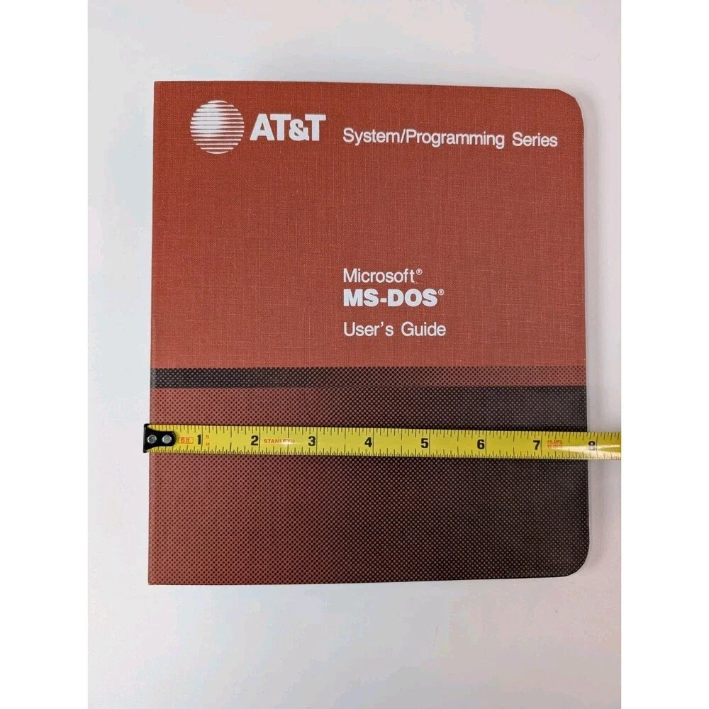 AT&T Microsoft MS-DOS User’s Guide Binder Vintage System Programming (Empty)